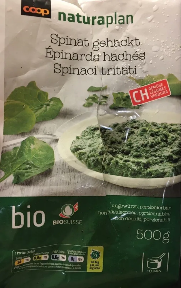 Epinards hachés