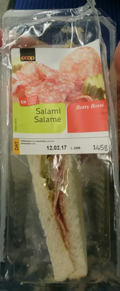 Sandwich garni de salami
