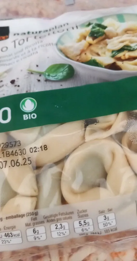 Tortelloni ricotta & spinaci