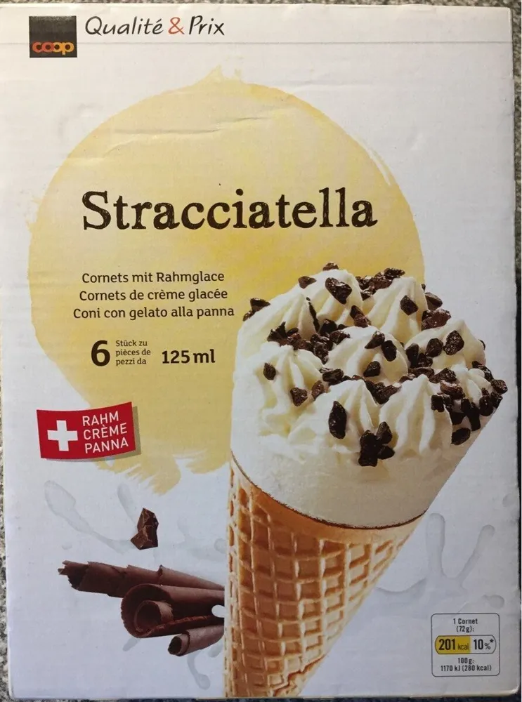 Cornets glacés Stracciatella