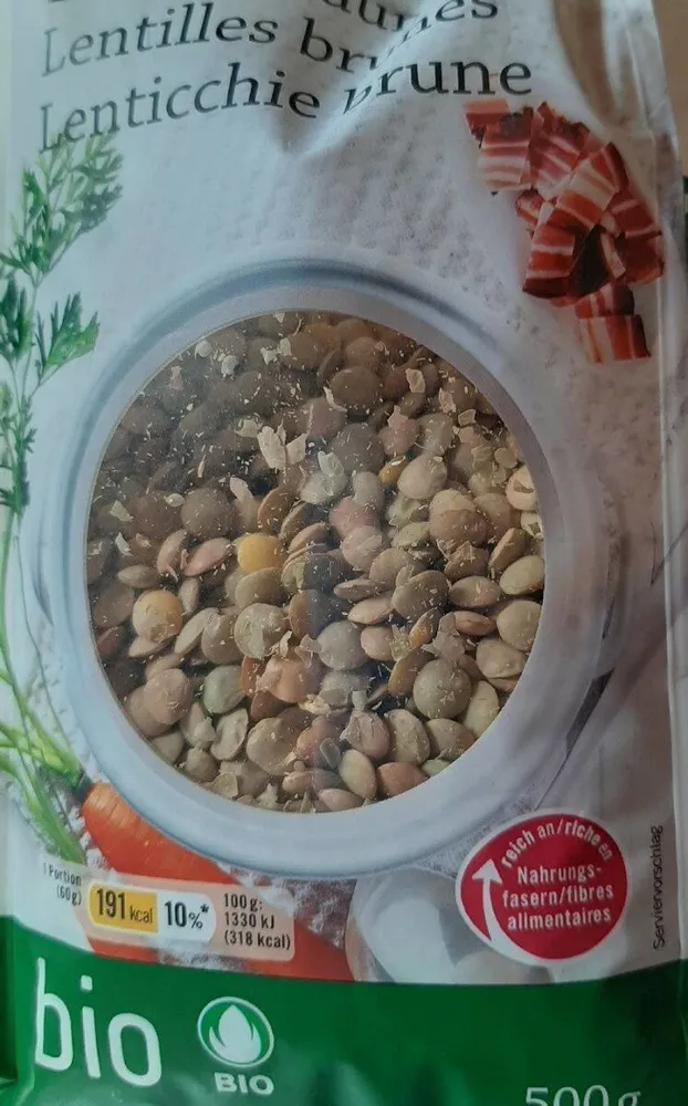 Braune Linsen