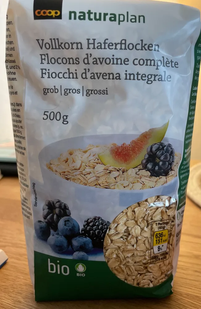 BIO Vollkorn Haferflocken Grob