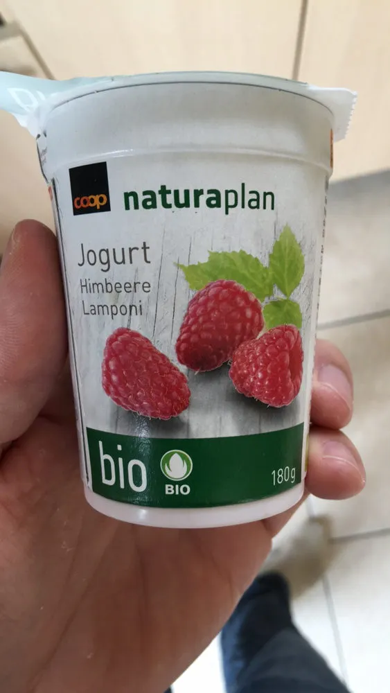 Yogourt au lait entier à la framboise bio