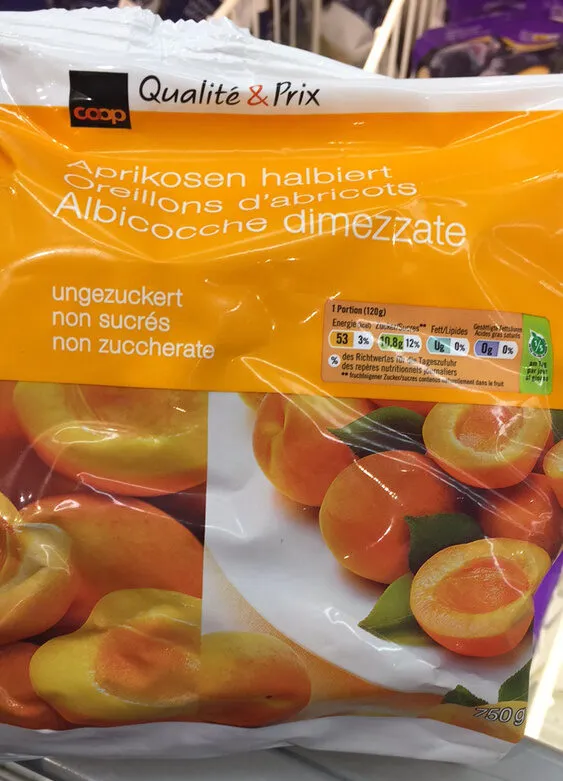 Qualité&Prix : Oreillons d'abricots non sucrés