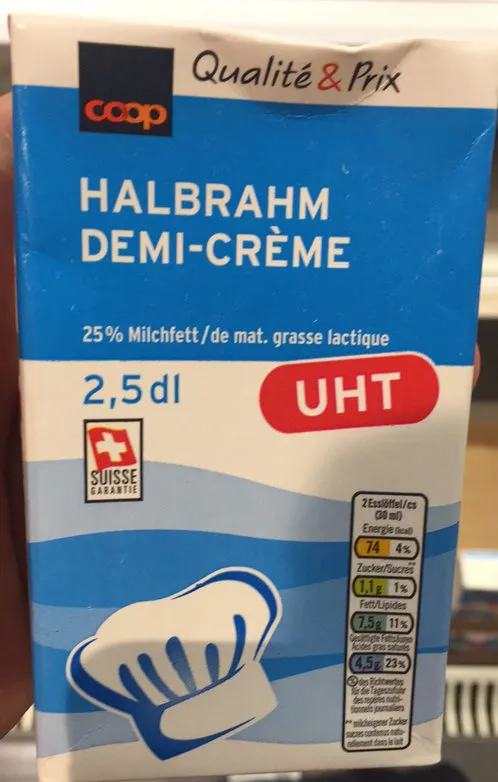 Demi-crème UHT