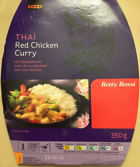 Thaï Red Chicken Curry avec du riz basmati