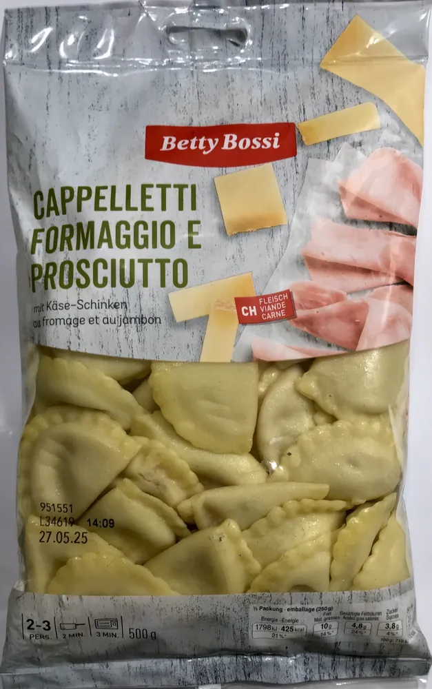 Cappelletti au fromage et au jambon