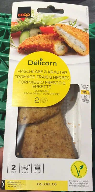 Délicorn fresh cheese & escaloped herbs