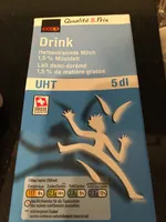 Halbentrahmte Milch 1,5% Milchfet UHT