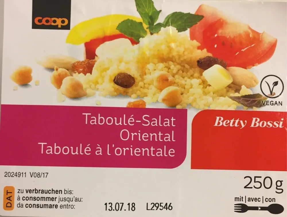 Coop Betty Bossi Taboulé salat Oriental