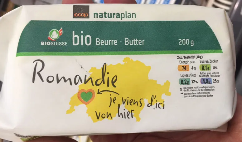 Bio beurre romandie