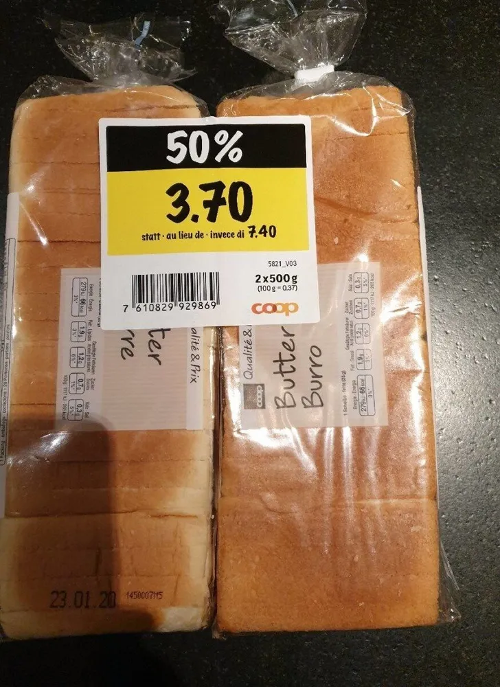Toast au beurre