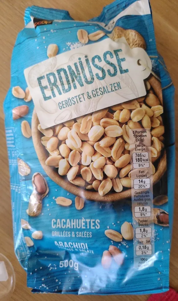 Cacahuètes grilles & salees Qualité & Prix