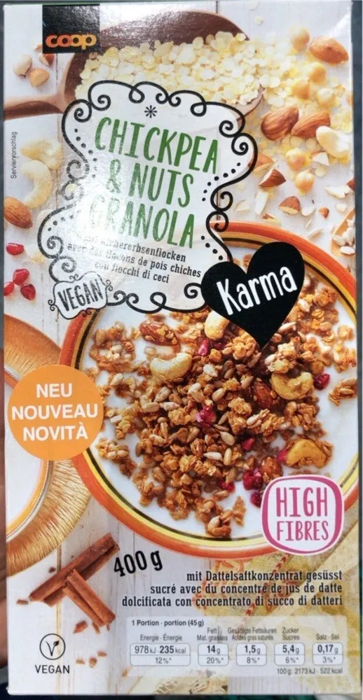 Chickpea & nuts granola