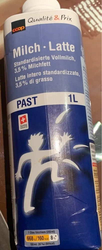Milch Standardisierte Vollmilch 3,5% Milchfett