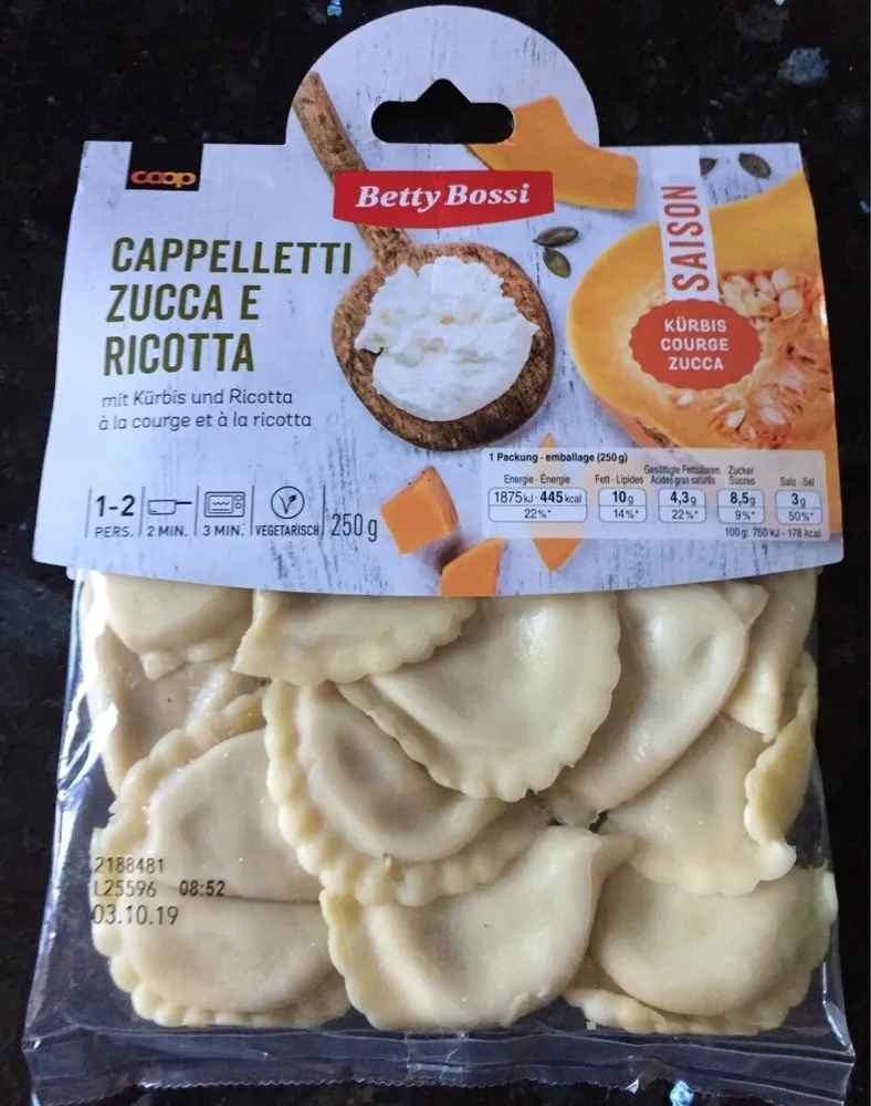 Cappelletti à la courge et ricotta