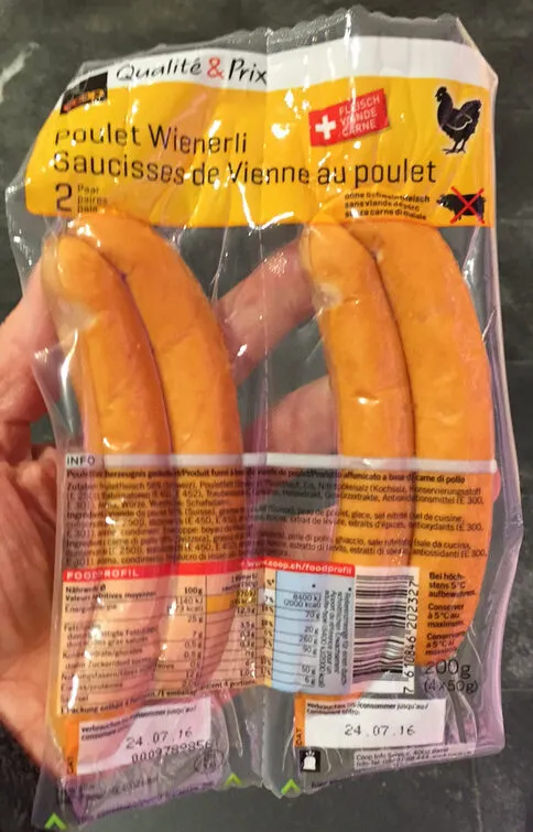 Saucisses de Vienne au poulet