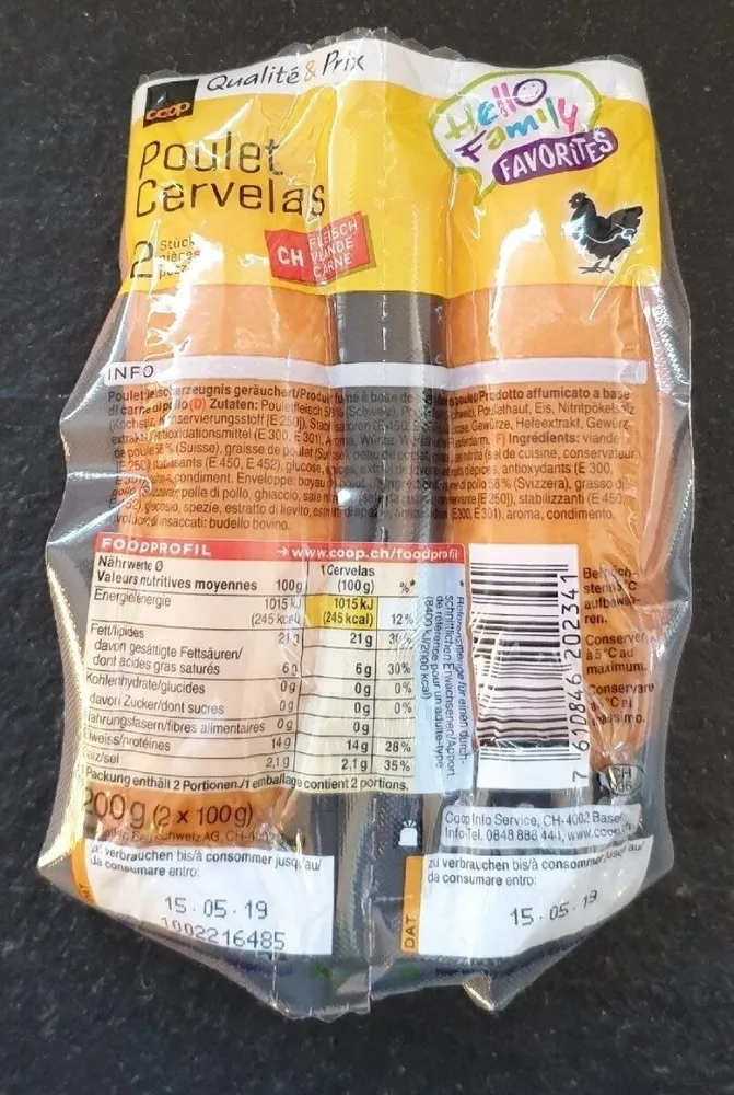 Cervelas Poulet hello familly