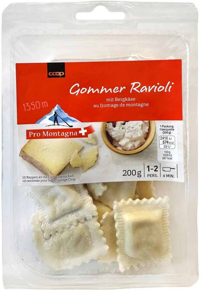 Gomser Ravioli au fromage de montagne
