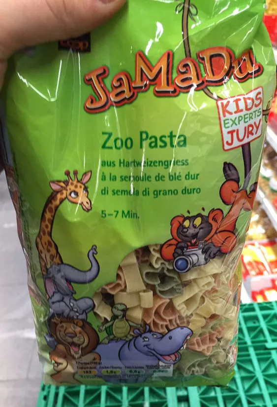 Zoo Pasta à la semoule de blé dur