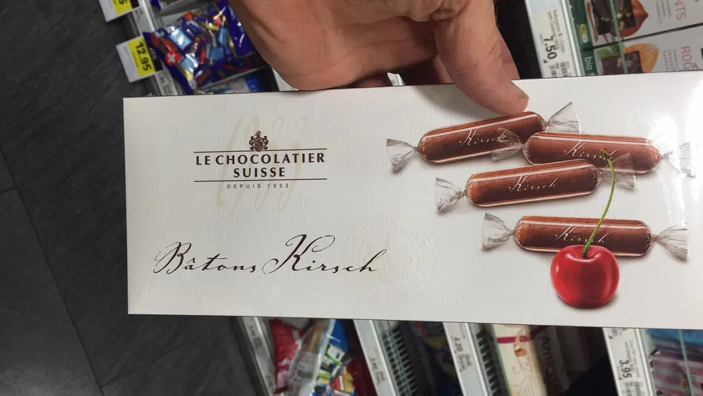 Le chocolatier suisse bâtons kirsch