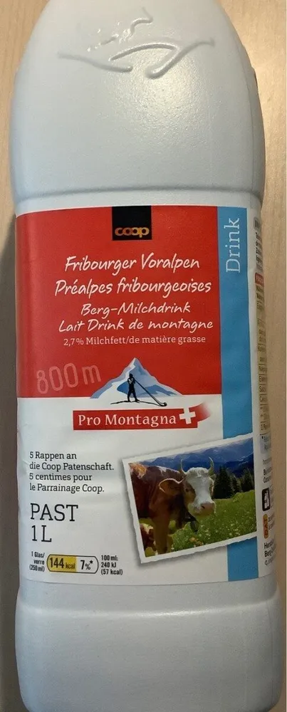 Lait Drink de montagne, Préalpes fribourgeoises