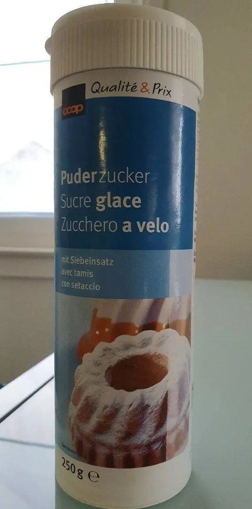 Sucre glace avec tamis