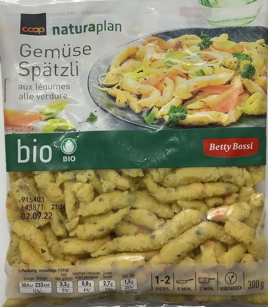 Gemüse spätzli