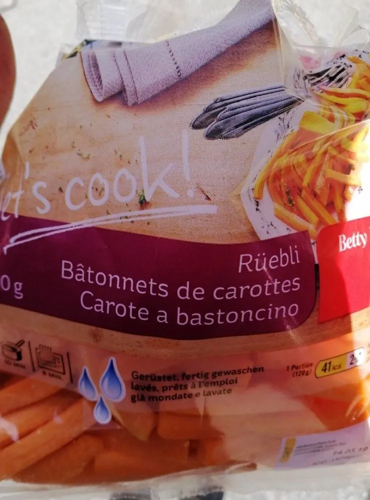Bâtonnets de carottes