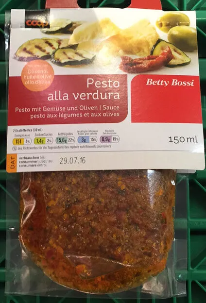 Sauce pesto aux légumes et aux olives