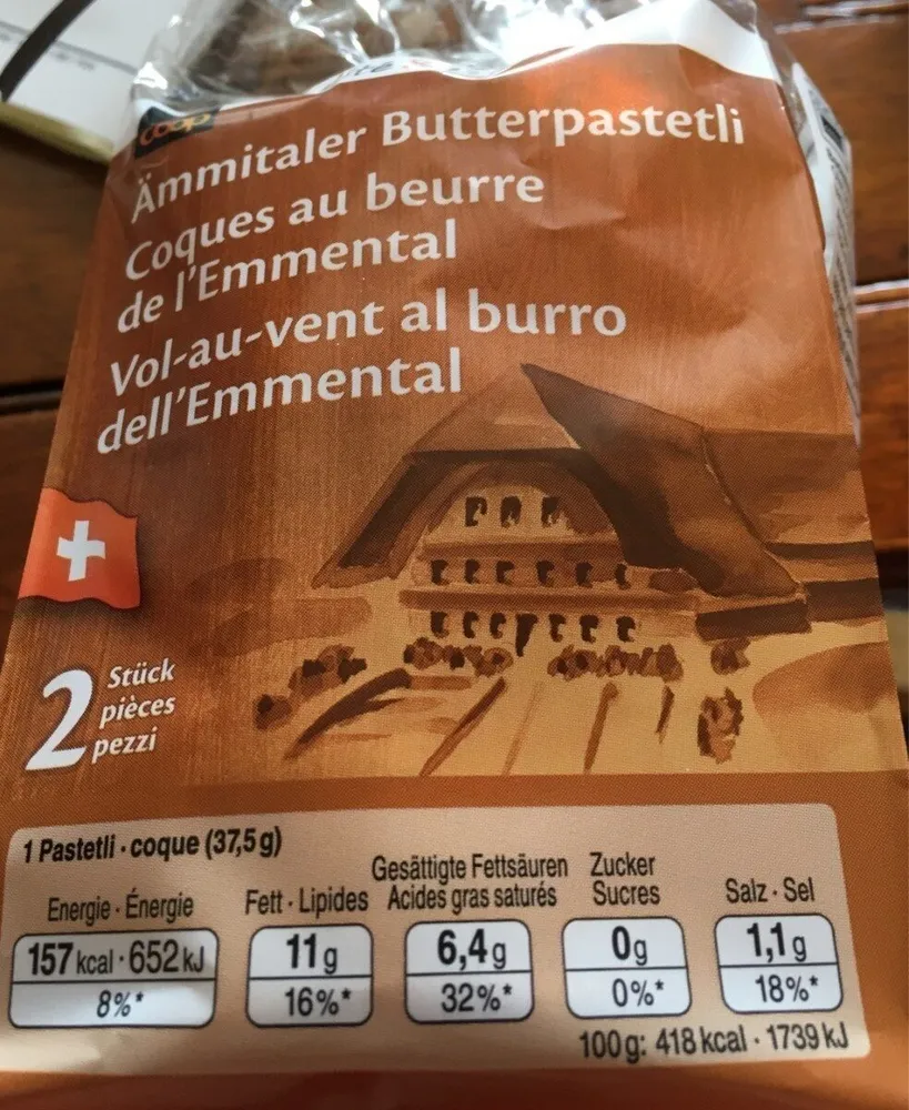 Coques au beurre de l'emmental