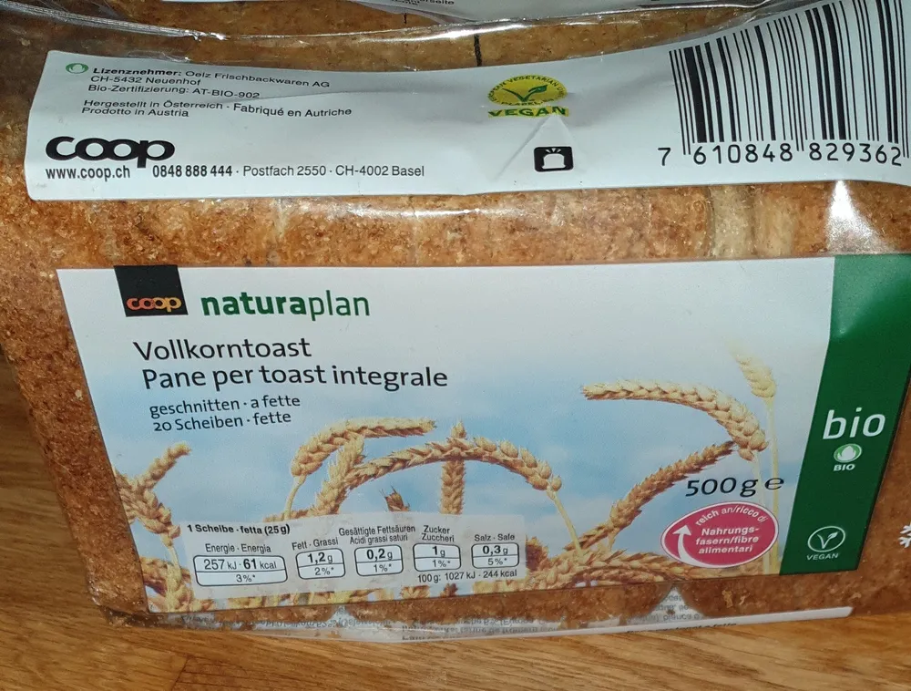 Vollkorntoast / Pane per toast integrale