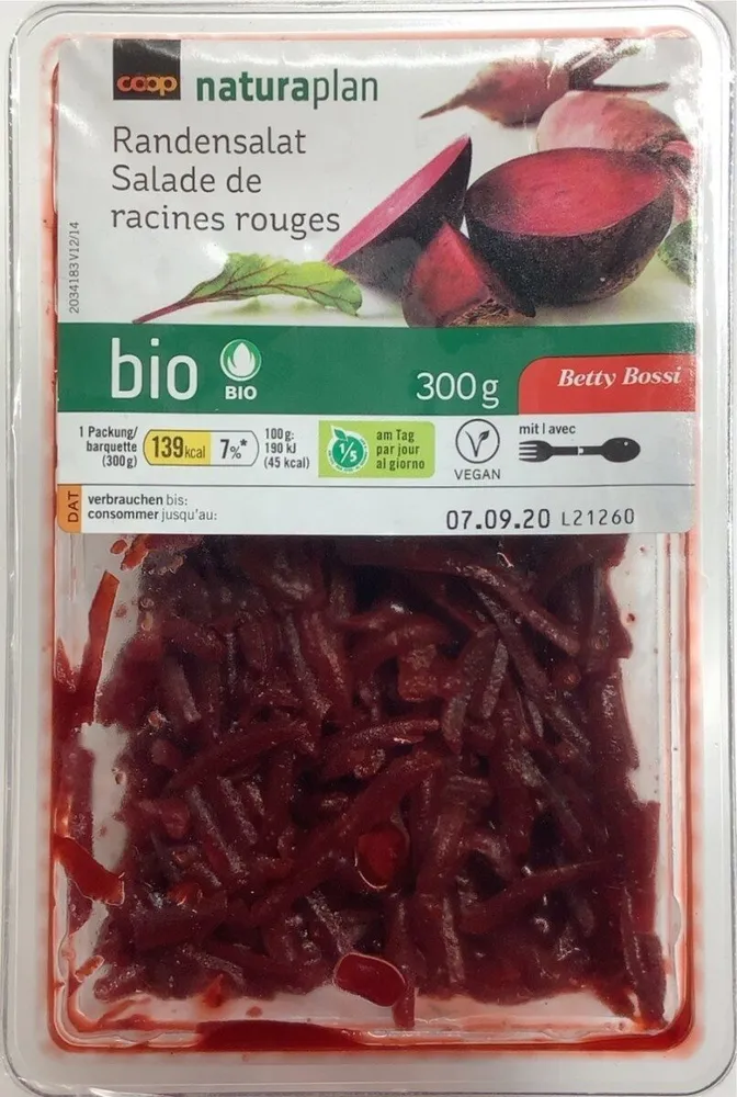 Salade de racines rouges