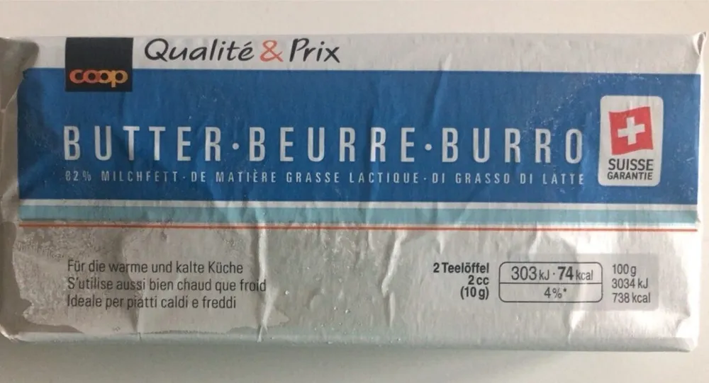 Beurre qualité et prix