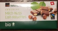 Chocolat au lait et noisettes