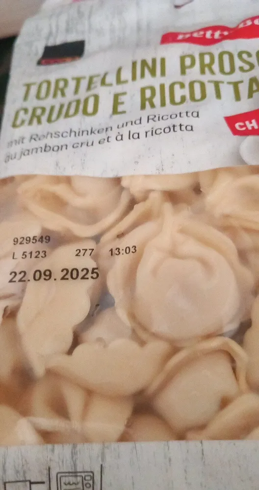 Tortelloni prosciutto crudo e ricotta