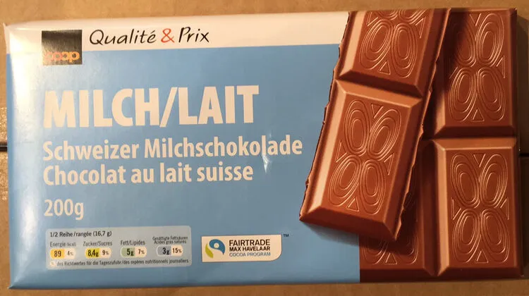 Qualité & Prix Lait Chocolat au lait suisse