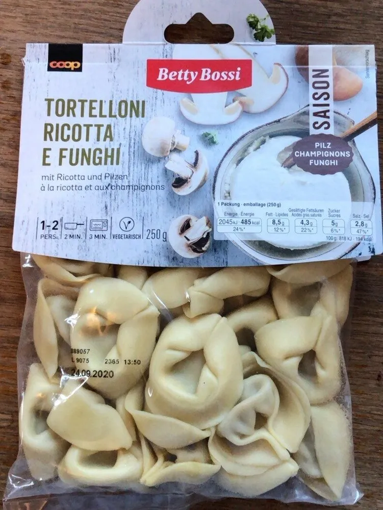 Tortellini ricotta e funghi