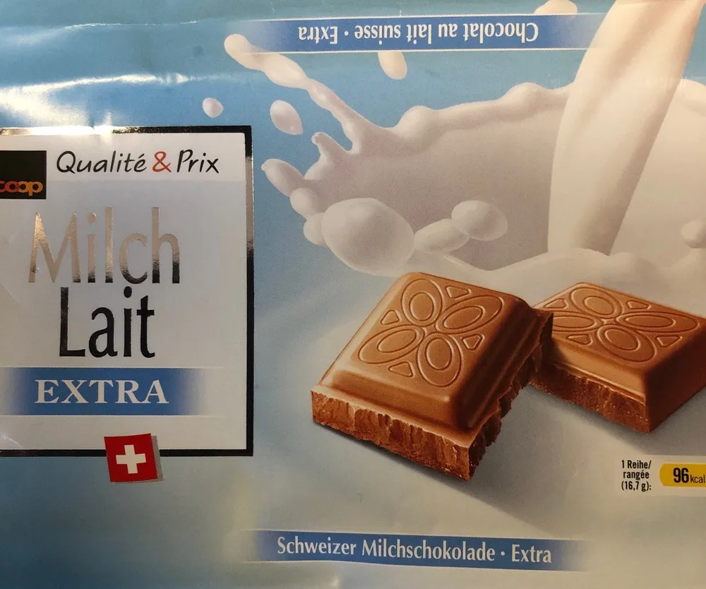 Chocolat au lait suisse-extra