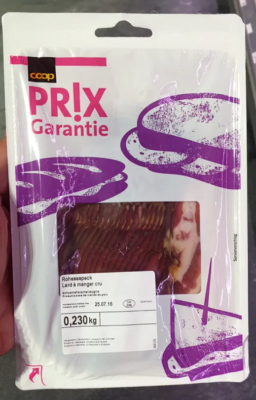 Lard à manger cru
