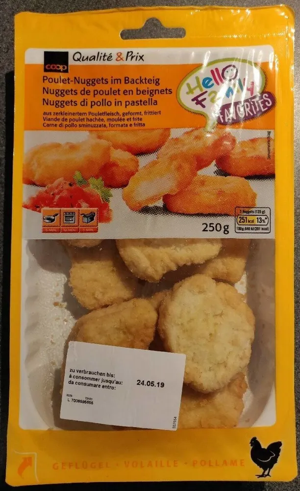Nuggets de poulet en beignets