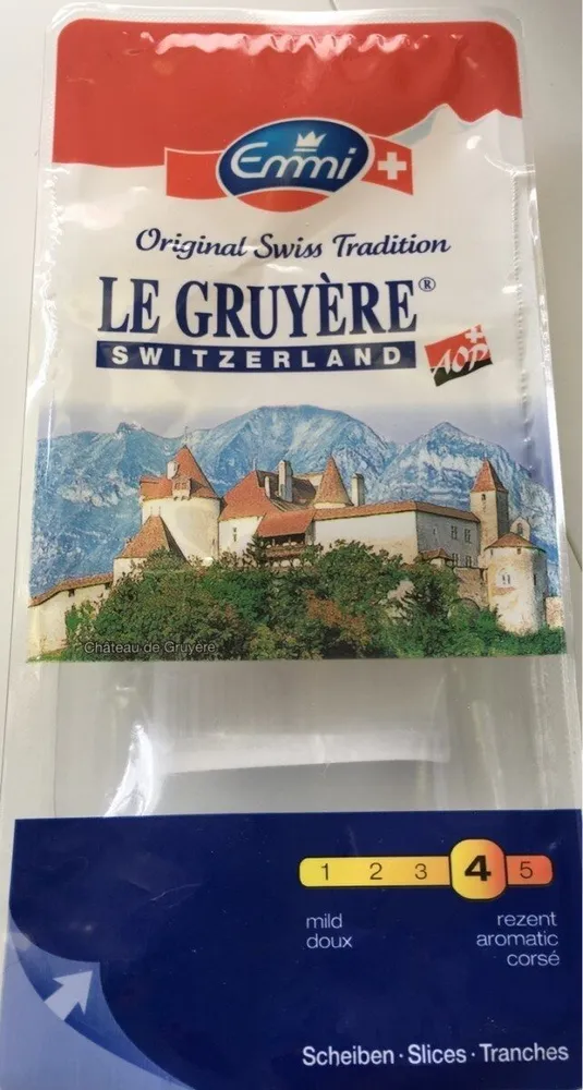 Gruyere en tranches
