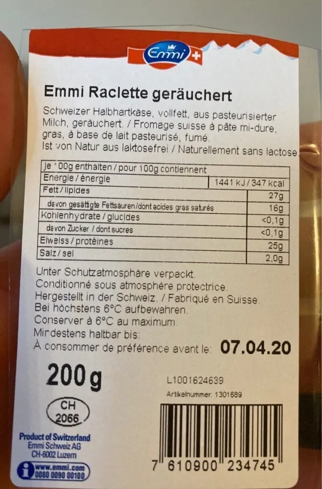 Emmi raclette Nature