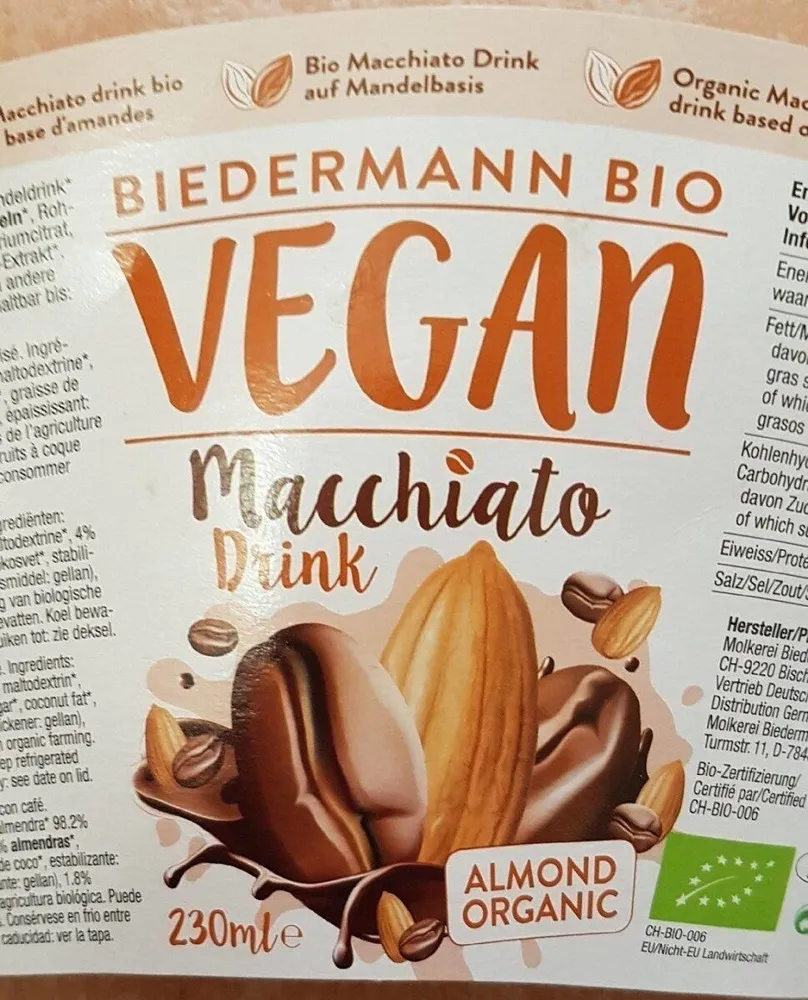 VEGAN macchiato drink