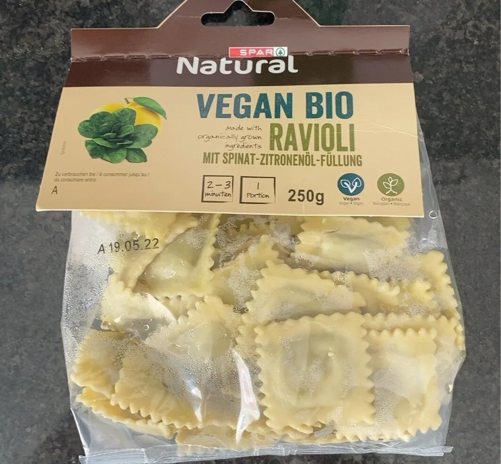 Vegan bio ravioli
