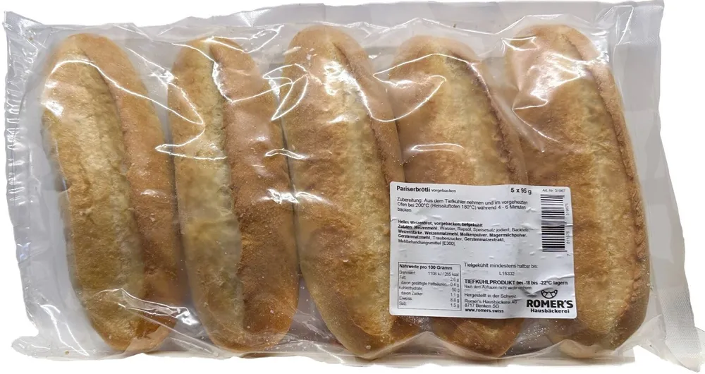 Pariserbrötli (5 Stück, 475 g; einzeln aufgeführt)