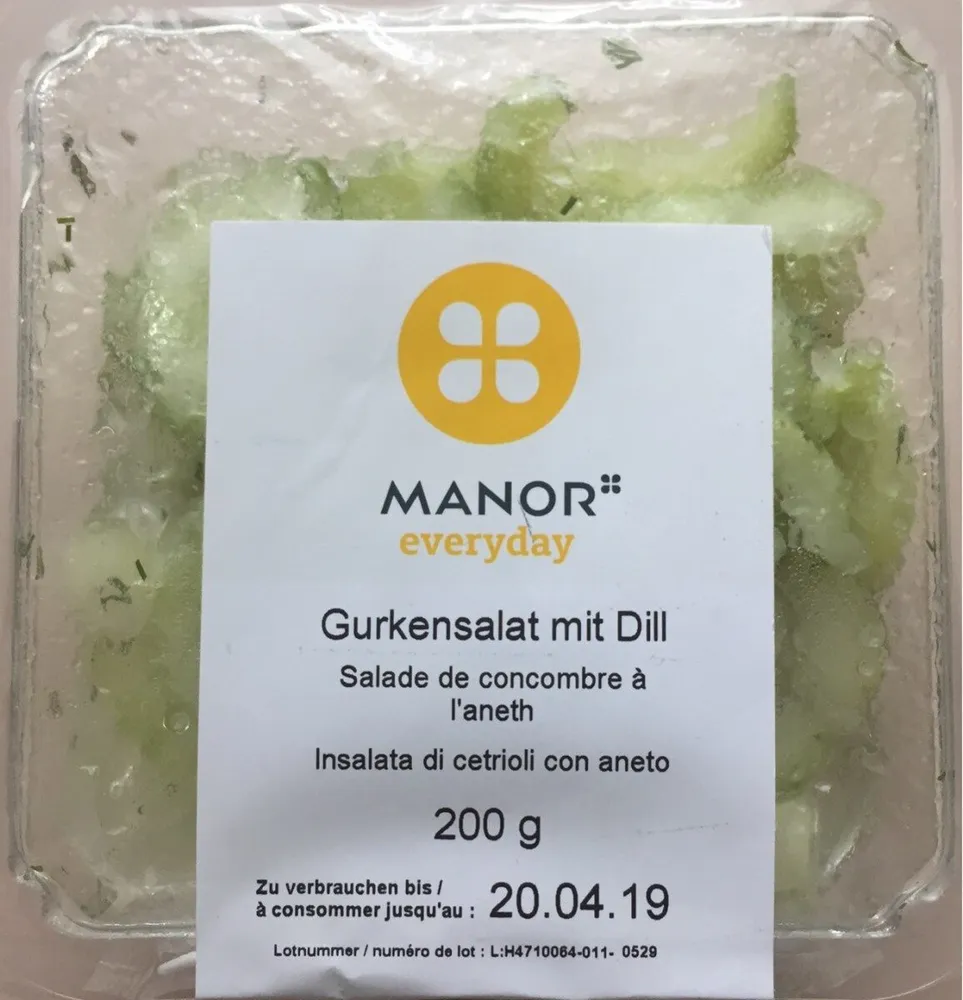 Salade de concombre à l'aneth