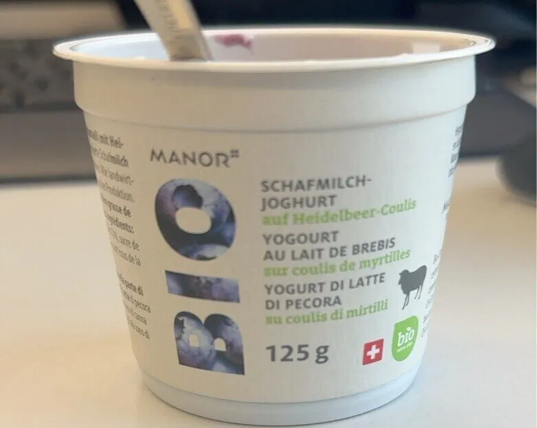Yoghourt lait de brebis aux mirtilles