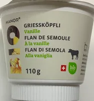 Bio Flan de semoule à la vanille