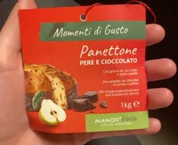 Panettone poires confites et pepites de chocolat